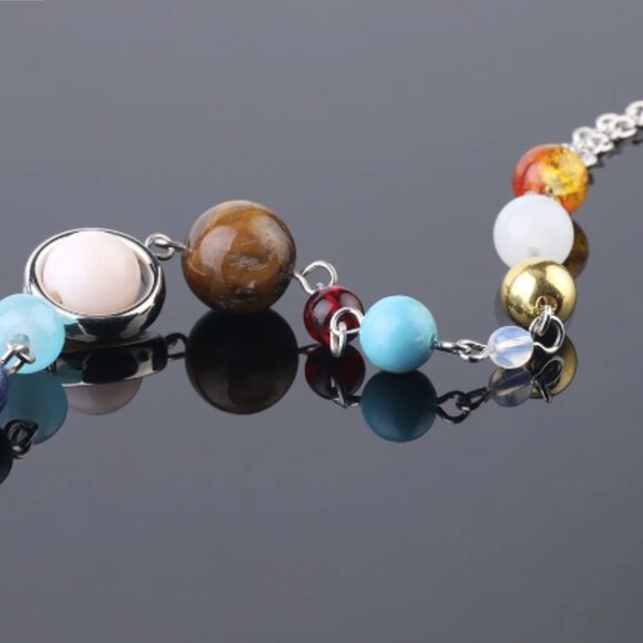 Solar System Aligned Planet/Star Science Necklace - Picture 6 of 9